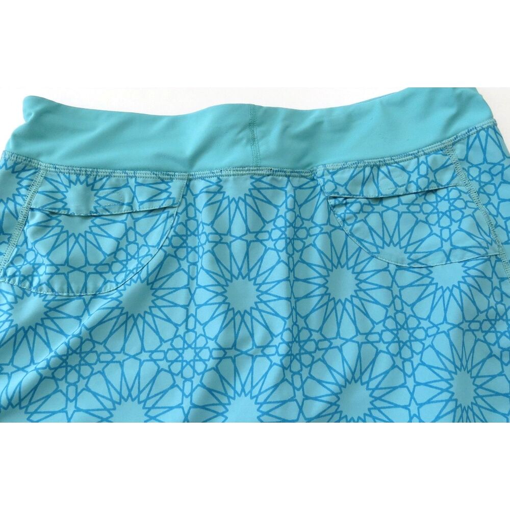 Patagonia Women's  Nine Trails Skort Turquoise with Mandala Print  Small - Picture 8 of 8
